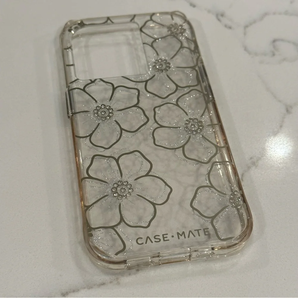 Case-Mate Floral Gems Series Hardshell Protective Cover For Apple iPhone 14 Pro